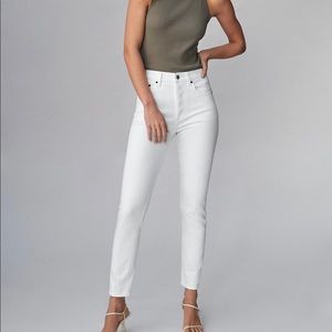 Denim Forum, Yoko Slim white denim jeans